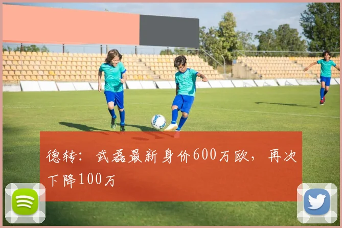 德转：武磊最新身价600万欧，再次下降100万