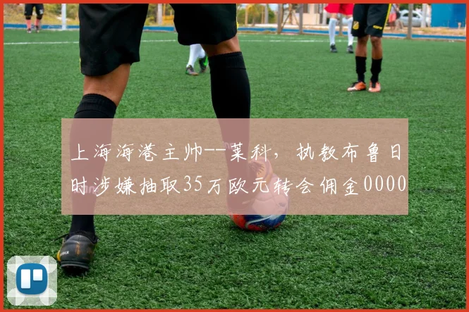 上海海港主帅--莱科，执教布鲁日时涉嫌抽取35万欧元转会佣金0000644